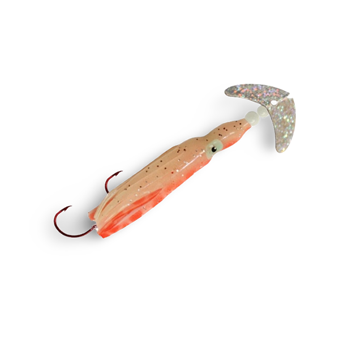 Macks Cha Cha Kokanee Spinner Silver Sparkle Fire Fly Glow