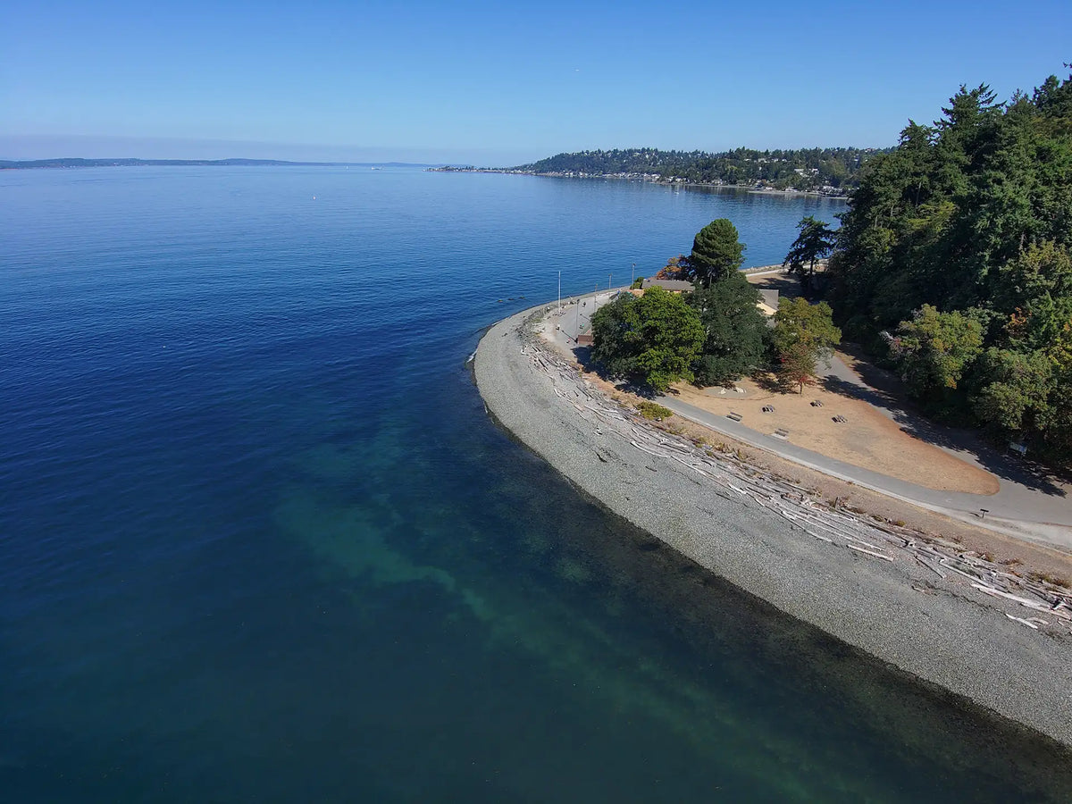 Fishing at Lincoln Park in Seattle