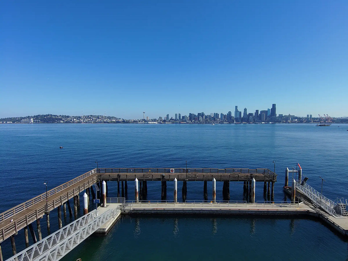 Fishing on the Seacrest Pier in Seattle