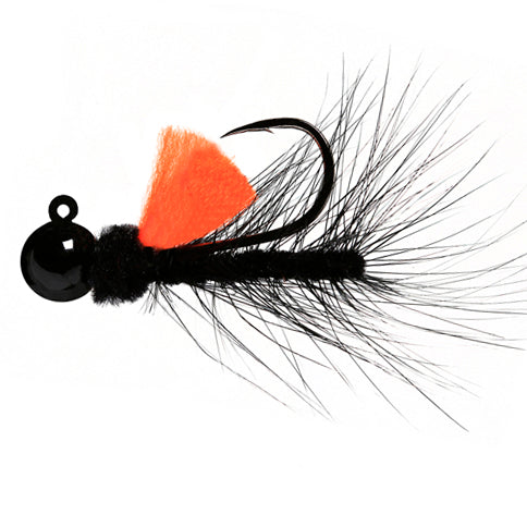 Aerojig Hackle 1/8 to 1/4 Ounce - Black & Black, Orange