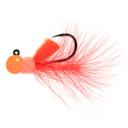 Aerojig Hackle 1/8 to 1/4 Ounce - Glow Orange & Peach, Orange, Flame