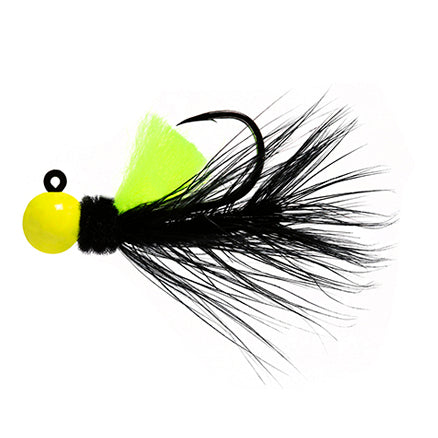 Aerojig Hackle 1/8 to 1/4 Ounce - Chartreuse & Black, Chartreuse