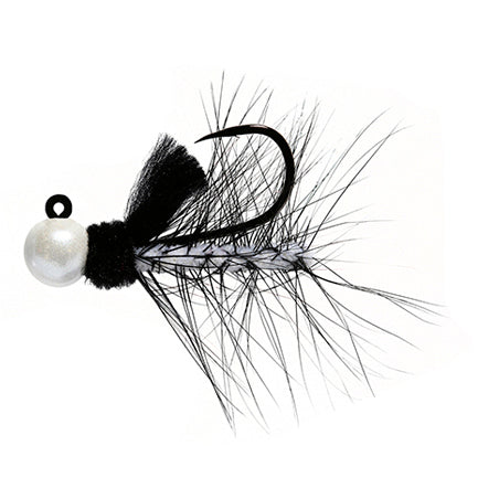 Aerojig Hackle 1/8 to 1/4 Ounce - Pearl & Black