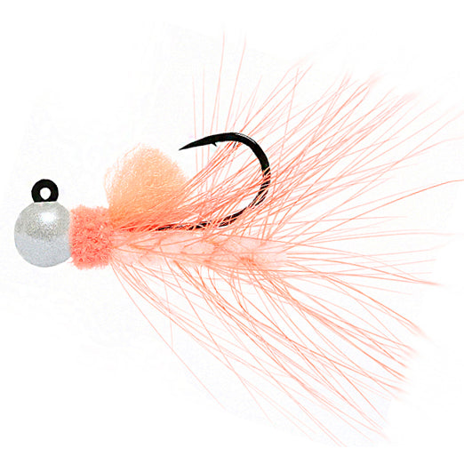 Aerojig Hackle 1/16 to 1/4 Ounce - Pearl & Peach, White