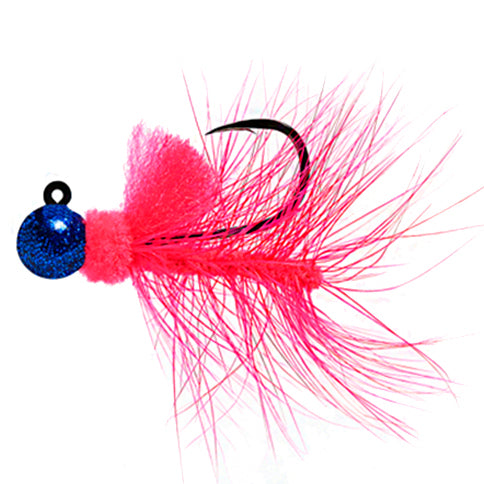 Aerojig Hackle 1/8 to 1/4 Ounce - Blue Sparkle & Cerise