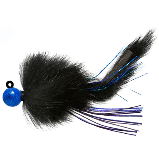 Aerojig Twitching Jig 3/8 to 1/2 Ounce - Blue Sparkle & Black