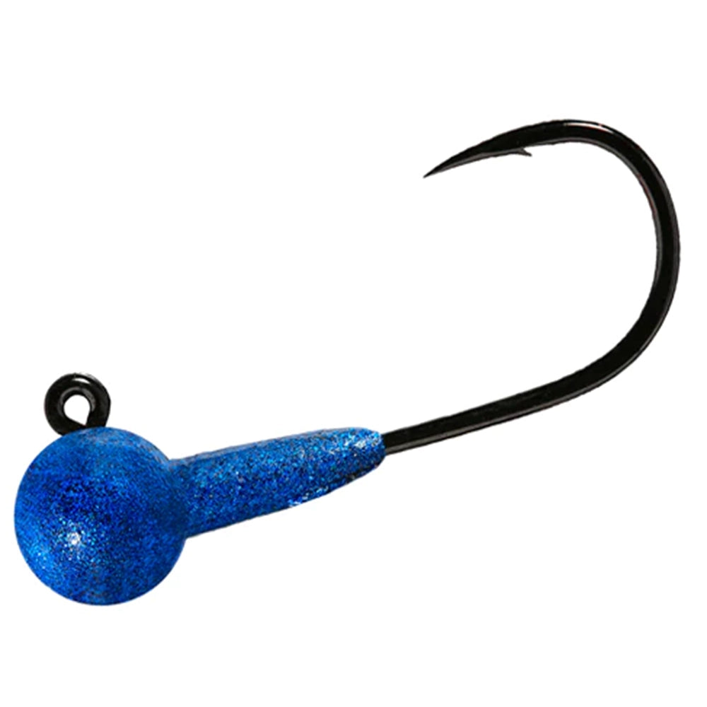 Aerojig Twitching Jig Head 3-Pack, 3/8 to 1/2 Ounce -  Blue Sparkle