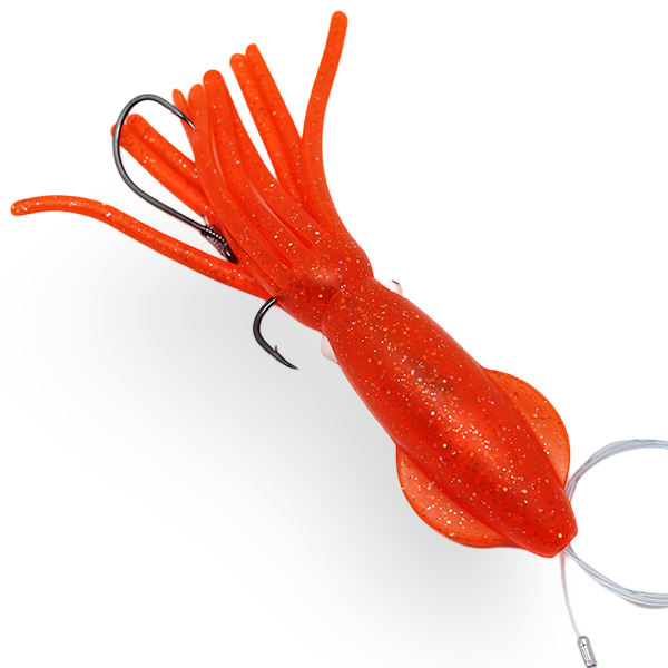 B2 Squid Halibut Rig Fl Orange