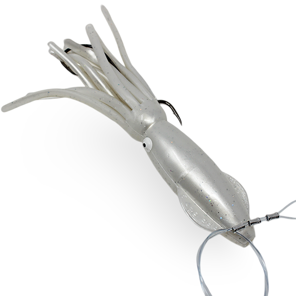 B2 Squid Halibut Rig Pearl White