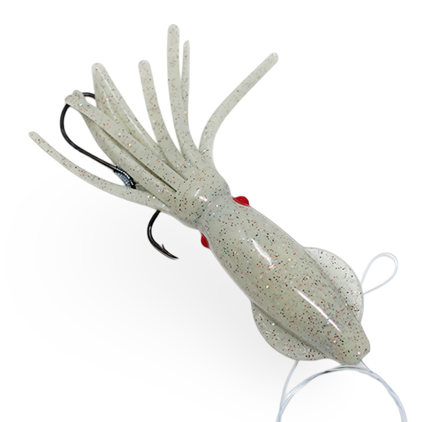 B2 Squid Halibut Rig Triple Glow Red Flake