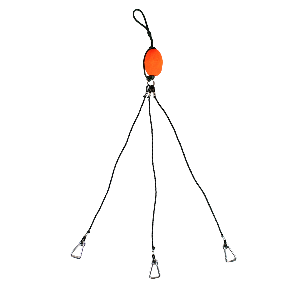 Beau Mac Harness 36" 3-Arm 4" Ringed Snaps & Float