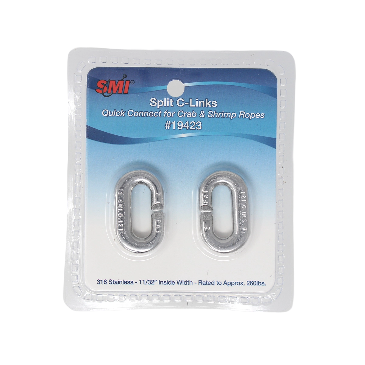 Beau Mac Split C-Link Connectors 1/4 in rope