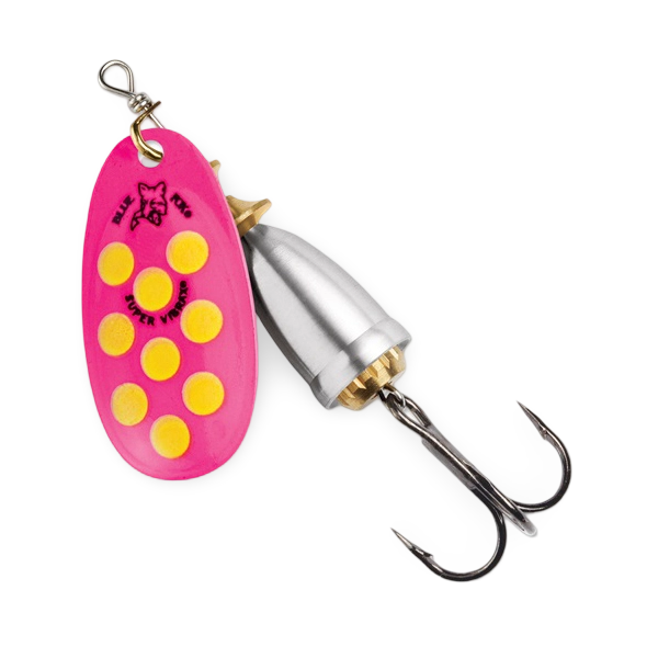 Blue Fox Vibrax Spinner UV Hot Pink Flo Yellow Silver