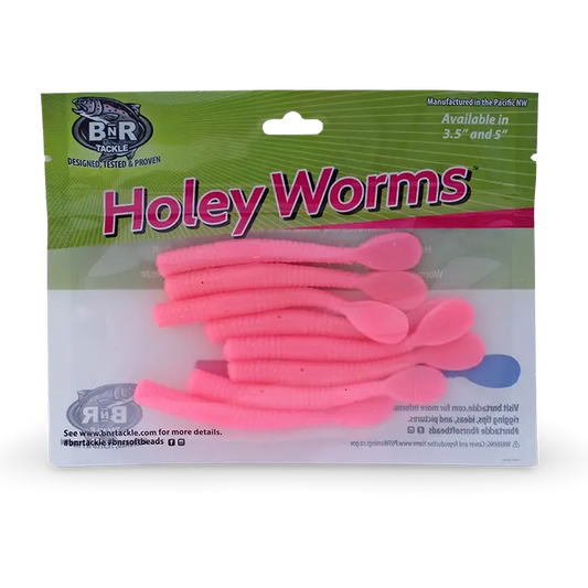 BnR Tackle Holey Worms Bubblegum