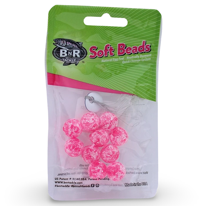 BnR Tackle Soft Beads Mottled Cerise
