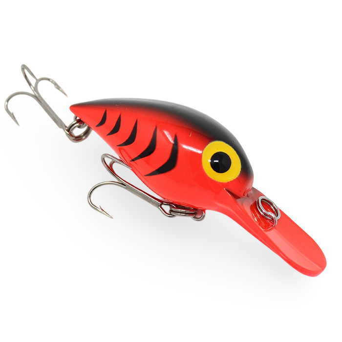 Brads Magnum Wiggler WMW017 Flo Red Black Herring Bone