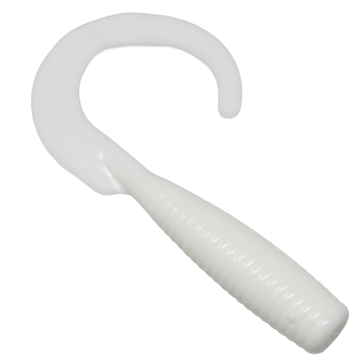 Fishermans Gold 8 Inch Grubs Bone White