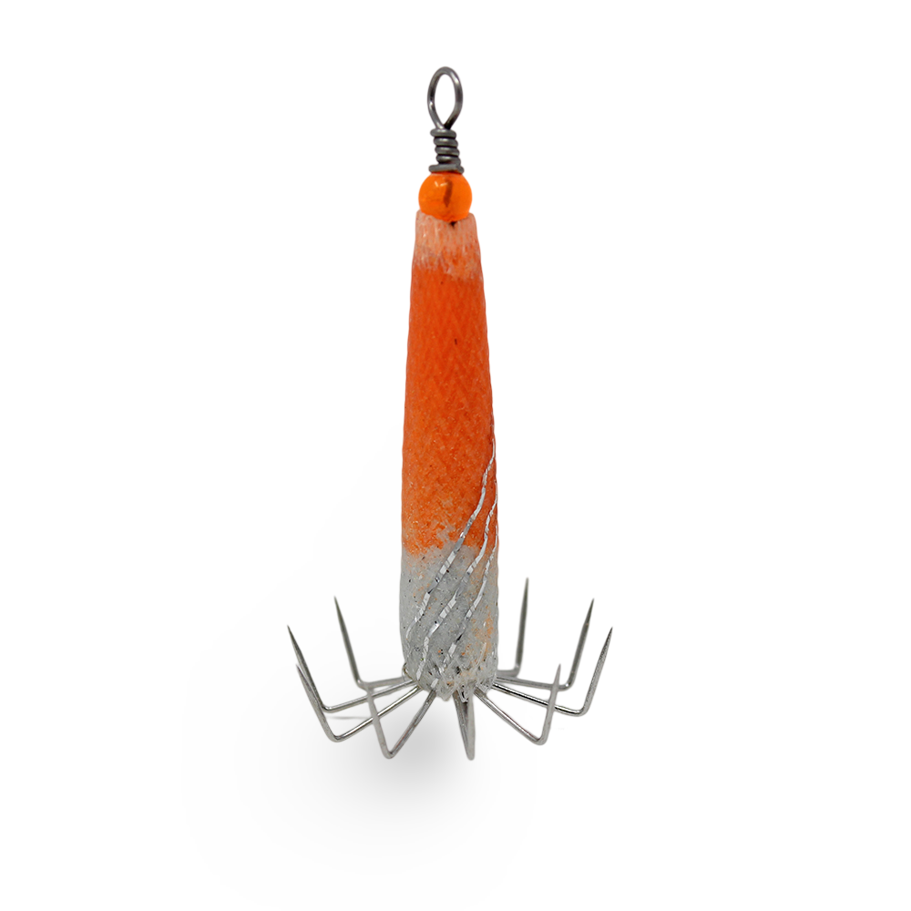 Fishermans Gold Squid Jig Glow Orange