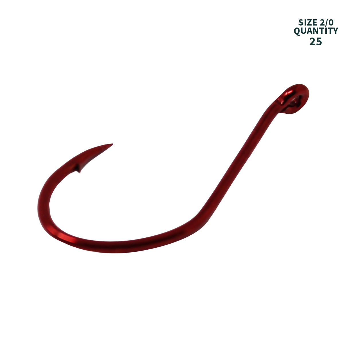 Gamakatsu Big River Bait Hook Red Size 2/0 25 pack