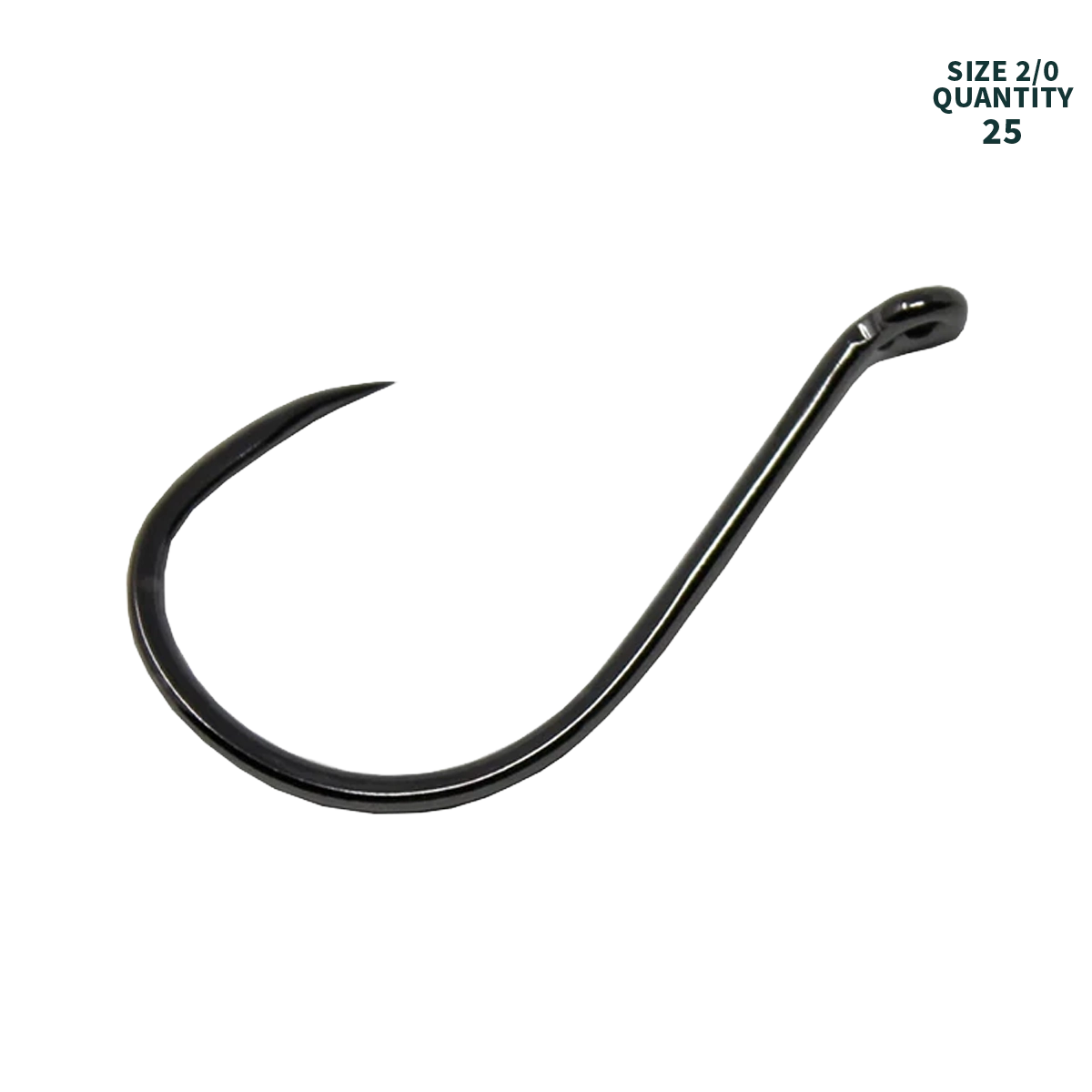 Gamakatsu Octopus Black Barbless Size 2/0 25 pack