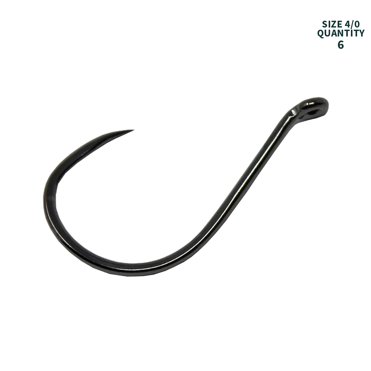 Gamakatsu Octopus Black Barbless Size 4/0 6 pack