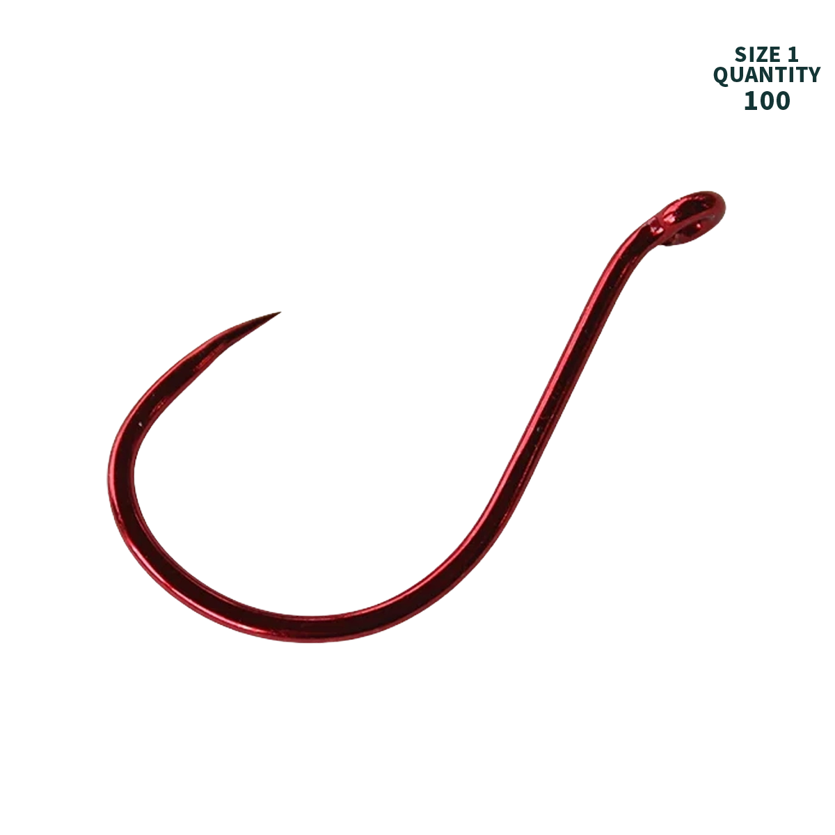 Gamakatsu Octopus Hook Barbless Red Size 1 100 pack