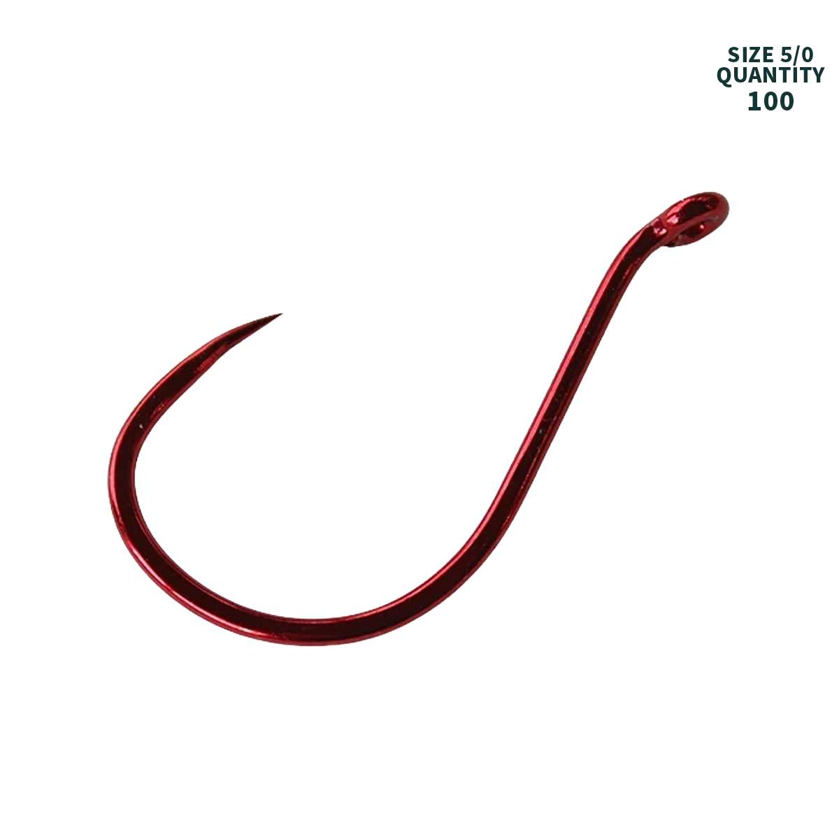 Gamakatsu Octopus Hook Barbless Red Size 5/0 100 pack
