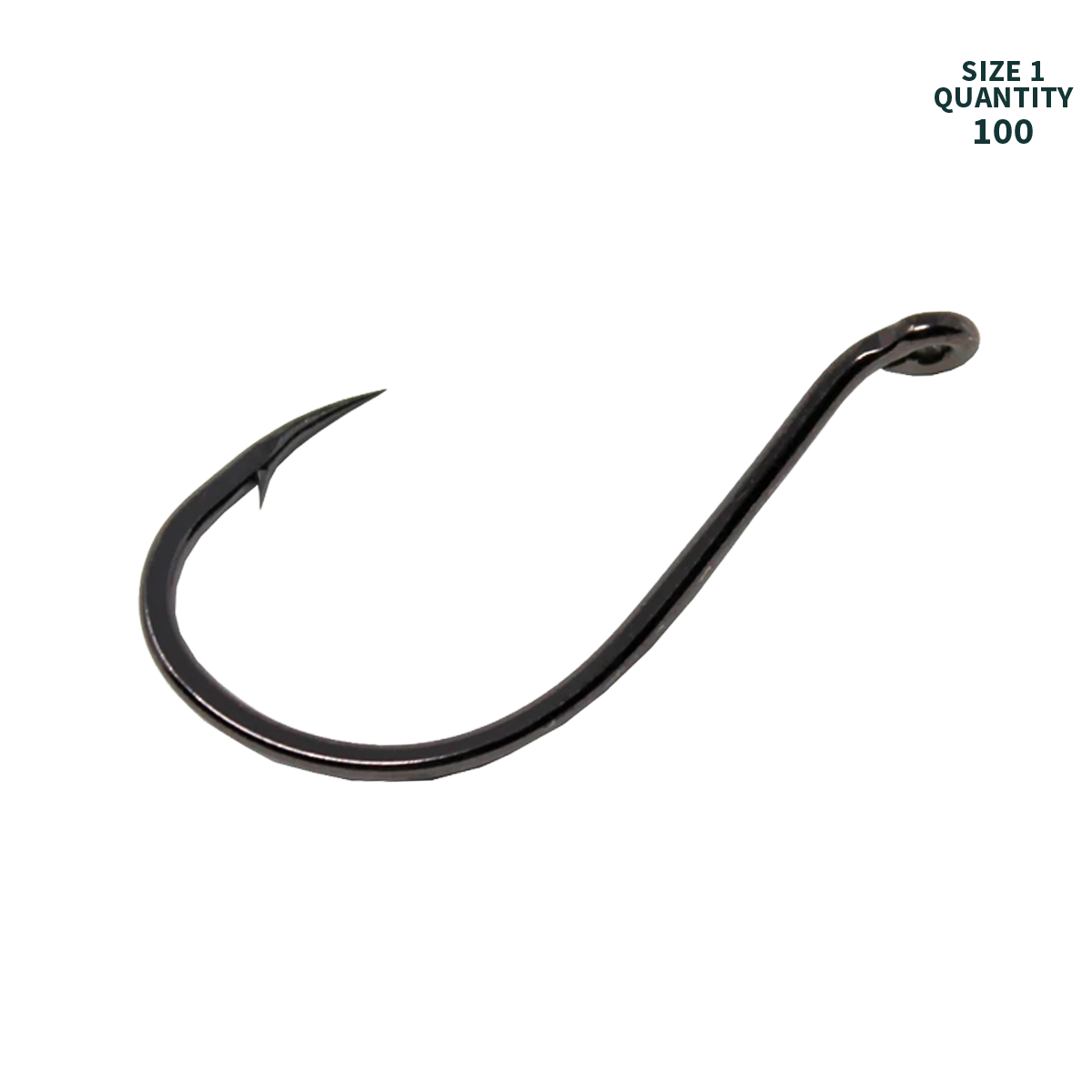 Gamakatsu Octopus Hook Black Size 1 100 pack