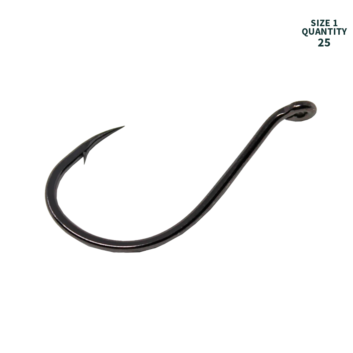 Gamakatsu Octopus Hook Black Size 1 25 pack