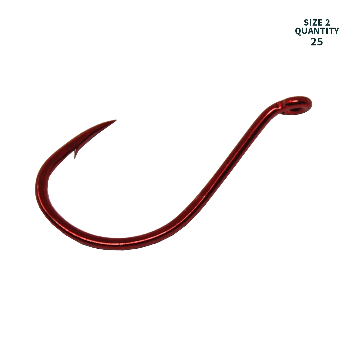 Gamakatsu Octopus Hook Red Size 2 25 pack