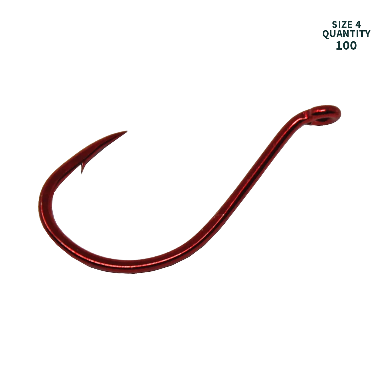 Gamakatsu Octopus Hook Red Size 4 100 pack