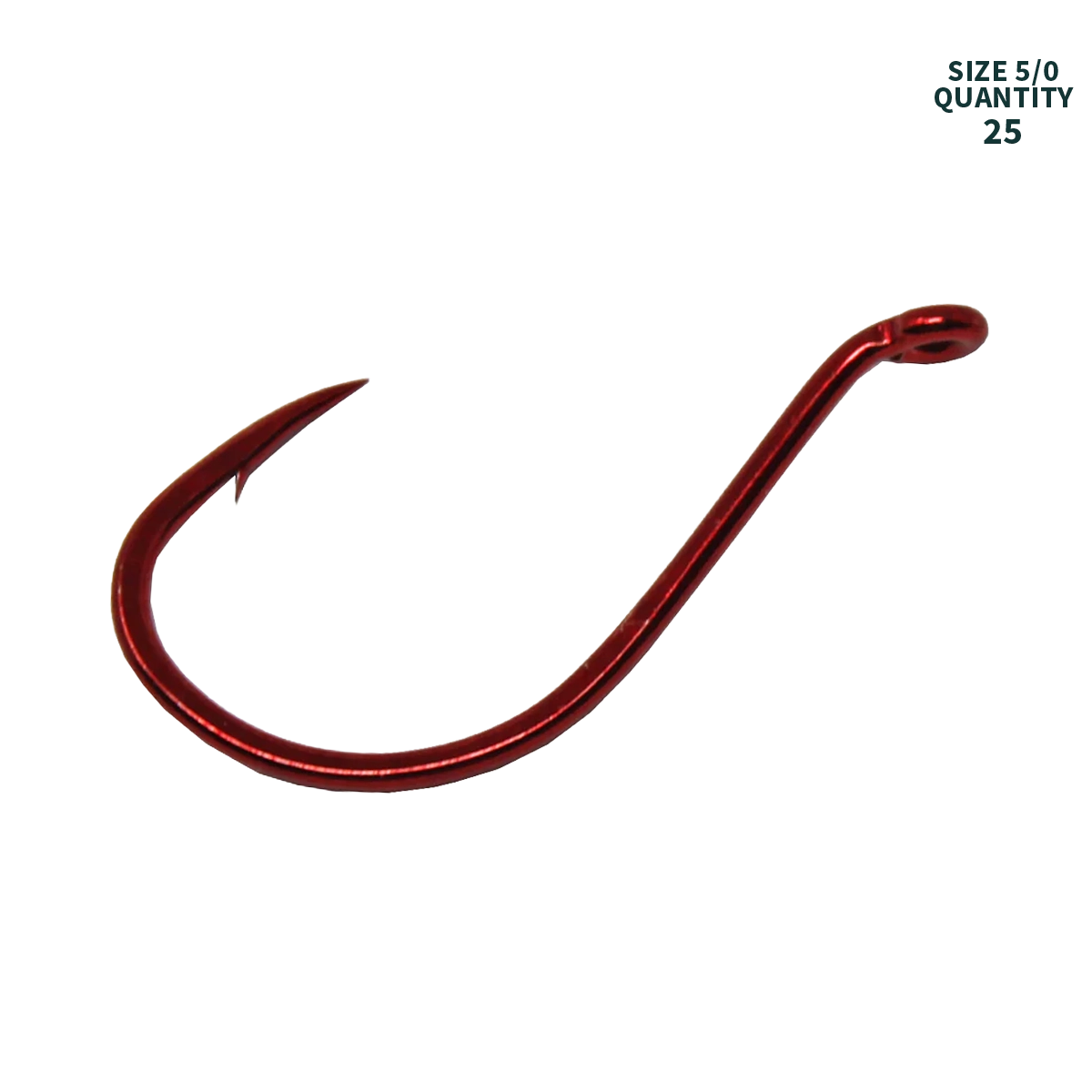 Gamakatsu Octopus Hook Red Size 5/0 25 pack