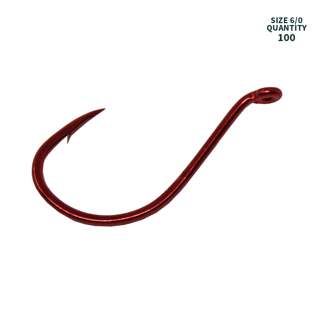 Gamakatsu Octopus Hook Red Size 6/0 100 pack