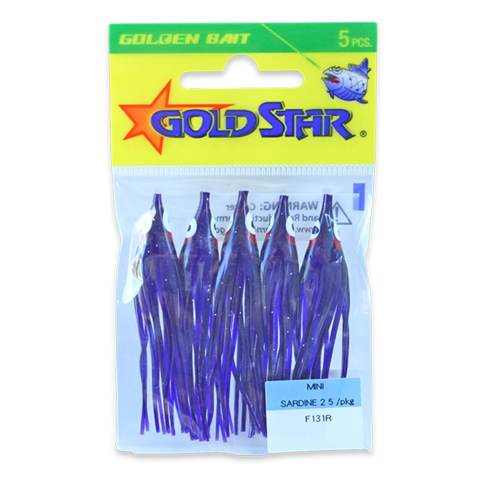 Gold Star Yamashita Mini Sardine Squid F131R Dark Purple