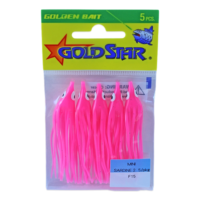 Gold Star Yamashita Mini Sardine Squid F15 Hot Pink