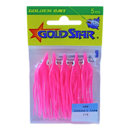 Gold Star Yamashita Mini Sardine Squid F15 Hot Pink