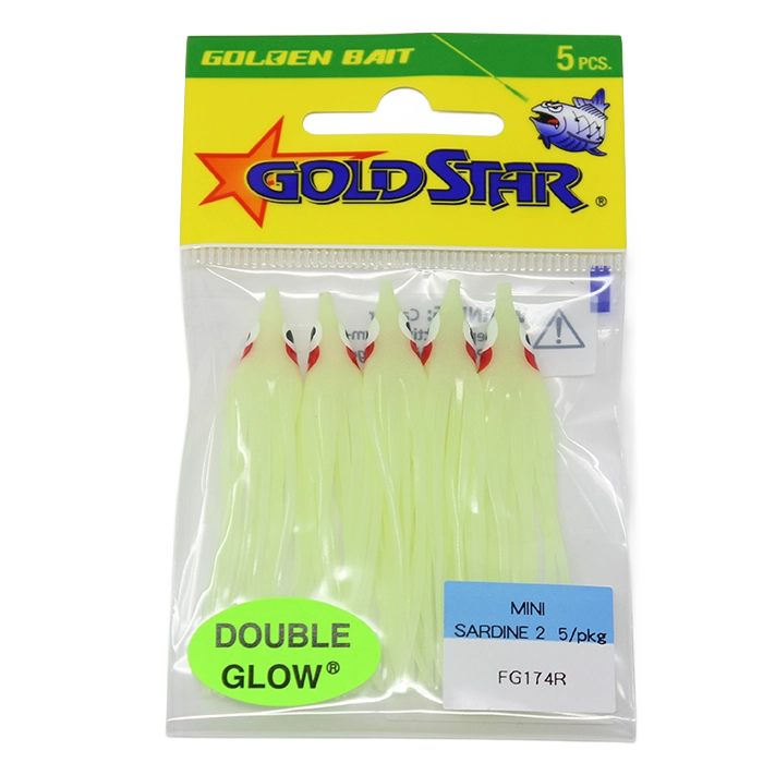 Gold Star Yamashita Mini Sardine Squid FG174R Glow