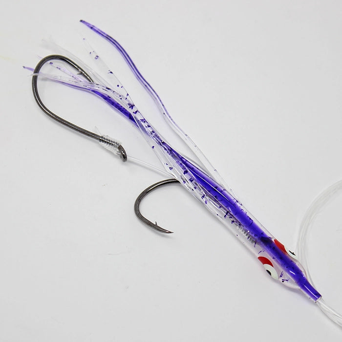 Gold Star Yamashita Needlefish Salmon Trolling Rig UV Purple Splatterback