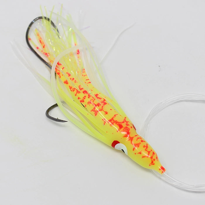 Gold Star Yamashita Octopus Salmon Trolling Rig Glow Flame Splatter