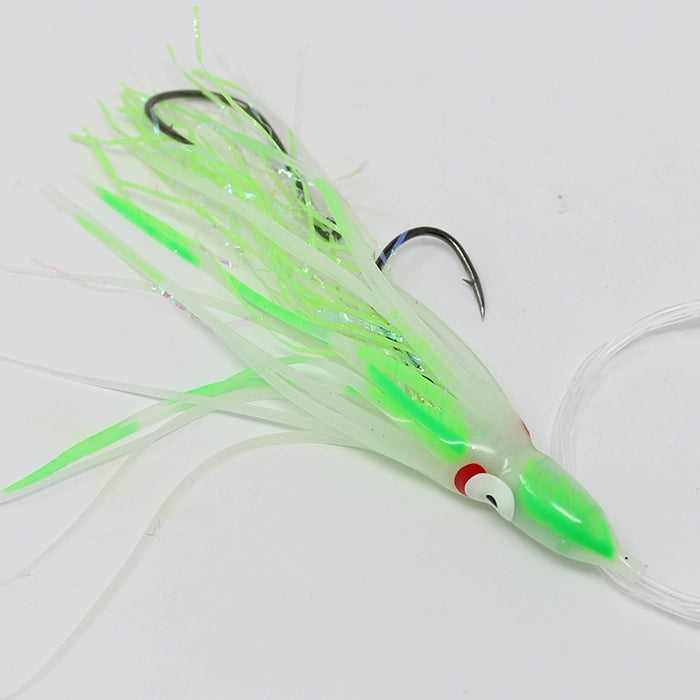 Gold Star Yamashita Octopus Salmon Trolling Rig Glow Green Dot