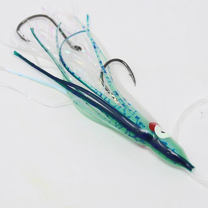 Gold Star Yamashita Octopus Salmon Trolling Rig UV Pearl Blue Splatter