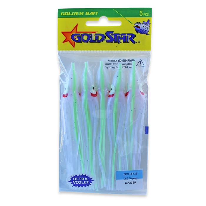 Gold Star Yamashita Octopus Squid OA238R UV Purple Haze Glow Stripe