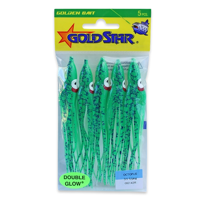 Gold Star Yamashita Octopus Squid OG142G Glow Green Splatter