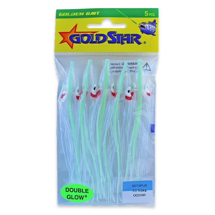 Gold Star Yamashita Octopus Squid OG209R Glow Stripe Clear
