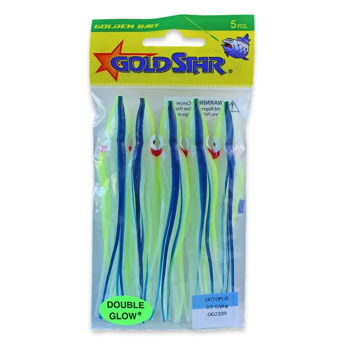 Gold Star Yamashita Octopus Squid OG232R Glow Blue Chart Stripe