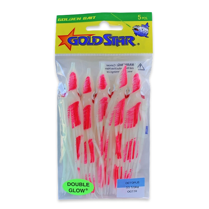 Gold Star Yamashita Octopus Squid OG77R Glow Pink Dot