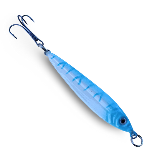 P-Line Laser Minnow Glow Blue Tiger - 1 oz to 6 oz