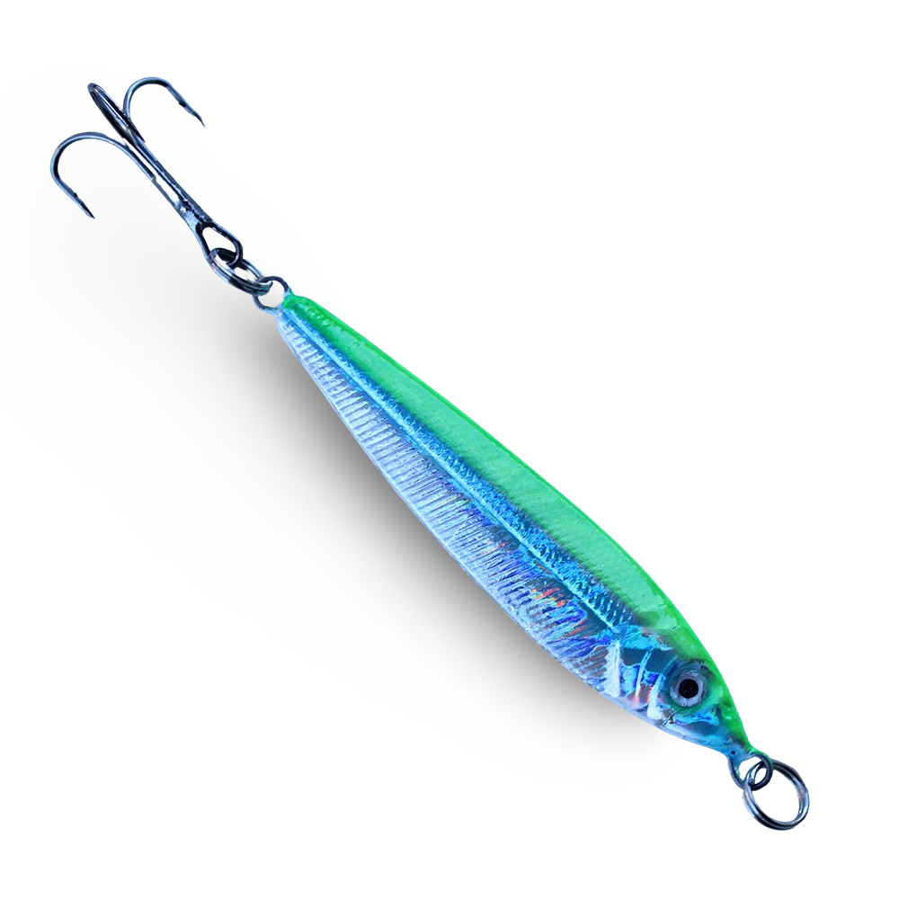 P-Line Laser Minnow Chartreuse Silver Blue - 1/2 oz to 6 oz