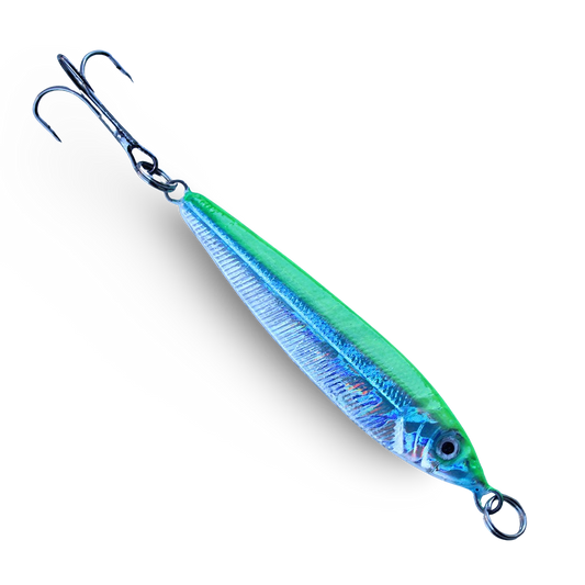 P-Line Laser Minnow Chartreuse Silver Blue - 1/2 oz to 6 oz