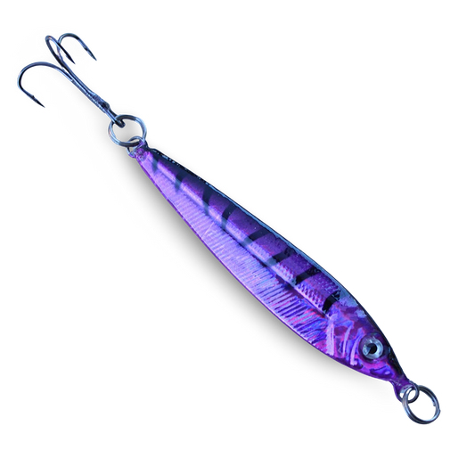 P-Line Laser Minnow Purple Black - 1 oz to 6 oz